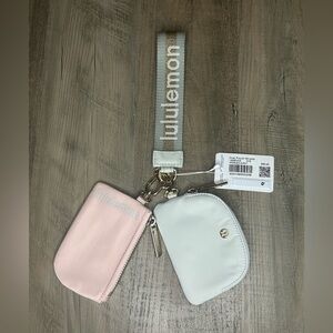 NWT Lululemon Dual Pouch Wristlet *Strawberry Milkshake*
